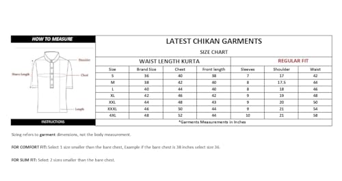 Image of Chikan Men's Cotton Blend Regular Kurta (Part61 Red 38)