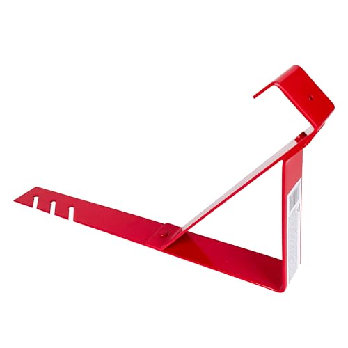Image of Guardian 2501 Fixed Roofing Bracket for 45 Degree Roof Pitch 10 Inch by 45-Degree Fixed Angle Platform Powder Coated Red OSHA Compliant