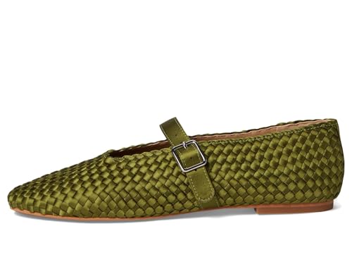 Women's Woven Mary Jane Flats Breathable Ballet Shoes with Adjustable Buckle Strap Comfortable Lace Ballerina Flats2