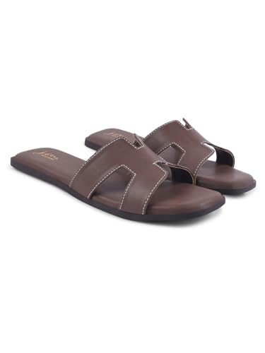 Image of JM LOOKS Women's Open-Toe Slip-On Flat Sandals