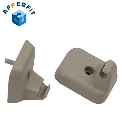 Image of Sun Visor Clip Retainer Holder (Gray) w /Screws for Sunvisor Panel Driver & Passenger Side AL3Z-1504132-AA Compatible with Ford F150 2009-2014 Visor Mount Accessories