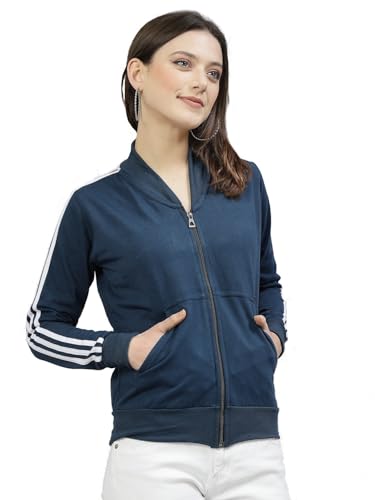 Image of UZARUS Women Cotton Full Zipper Sweatshirt Fleece Jacket for Winter