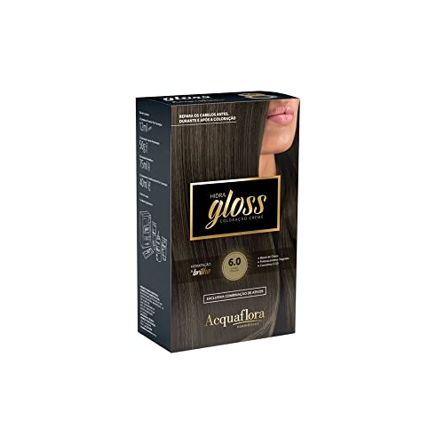 AcquaFlora Coloração Permanente Hidra Gloss Louro Escuro 6.0 Acquaflora