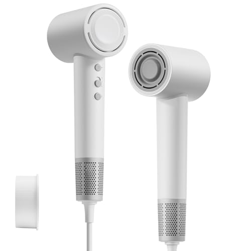 ISHEEP Portable Travel Hair Dryer,400 Million Negative Ionic Blow Dryer 112,000 RPM High Speed Low Noise Self-Cleaning Intelligent Temperature Control 1200W,GC-SF