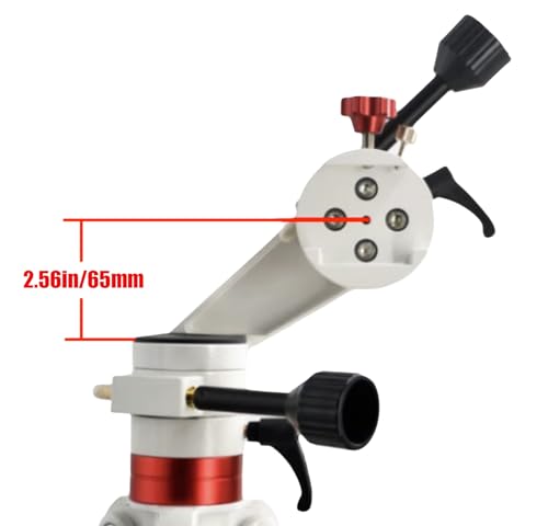 Image of Altazimuth Telescope Mount, Alt-az Reflector Telescope Equatorial Mount, 3 /8 inch Thread for Tripod Telescopes for Adults Astronomy, Coarse & Fine Adjustment, 22LBS Capacity