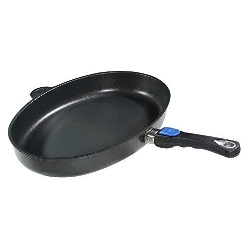 Original Gundel GUSS-FISCHPFANNE, 41 x 27 cm, Höhe 5cm, Titan-Keramik-Oberfläche, PFOA-frei, Akku-Therm Boden, abnehmbarer Stiel Original Gundel GUSS-FISCHPFANNE, 41 x 27 cm, Höhe 5cm, Titan-Keramik-Oberfläche, PFOA-frei, Akku-Therm Boden, abnehmbarer Stiel