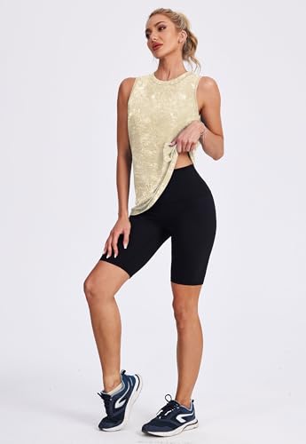 Image of Womens Workout Tank Tops Lightweight Sleeveless Shirts for Women Loose Fit Tops for Athletic Running Tennis Yoga