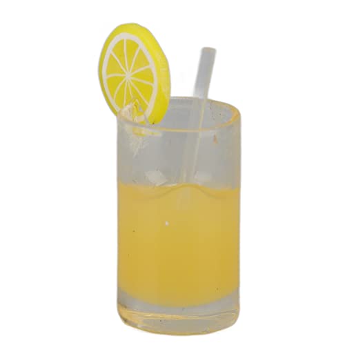 Copo de Limonada para Casa de Bonecas, Detalhes Vívidos, Acabamento Fino, Copo de Limonada Em Miniat