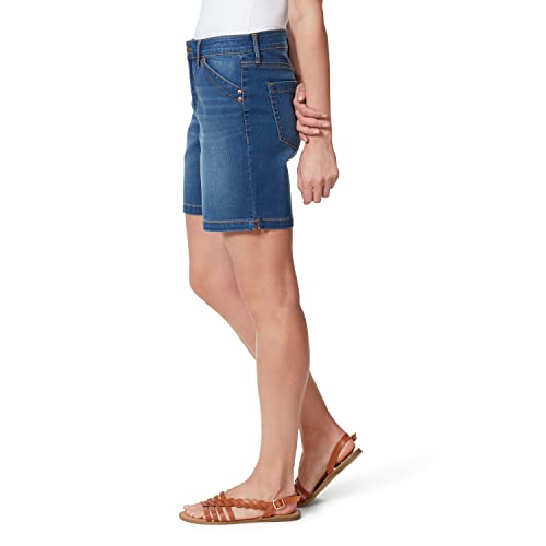 Bandolino Women's Plus Size Amalia Classic High Rise 6" Jean Short, Ojai #TOP1