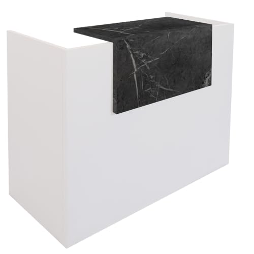 OFILIKE. Mostrador de Recepción Basic, Imitación Piedra. Mostrador para Oficina, Clínica, Tienda (80cm Ancho)