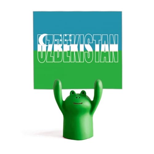Support de drapeau Ouzbékistan grenouille pour identifier vos tables