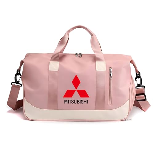 Duffel & Tote Bag for Mitsubishi Outlander Sport 2022-2025 - Waterproof Gym Bag with Wet/Dry Compartments & Shoe Pocket - Travel Carry On Luggage, Trunk Organizer for Outdoor,Light Pink