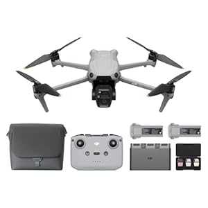 DJI Air 3S Fly More Combo (RC-N3), Drone with 1″ CMOS Wide-Angle & Medium Tele Camera, 4K/60fps HDR Video, Nightscape Omnidirectional Obstacle Sensing & 3 Batteries for Extended Flight Time