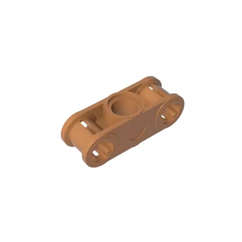 Gobricks Shaft Bolt Connection Technic Axle and Pin Connector Perpendicular 3L with Centre Pin Hole 32184 GDS-935 50Pieces Compatible with Lego Classic Bulk Toy MOC Color:Medium Nougat