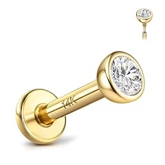 2mm cz-14k Gold-1 PCS