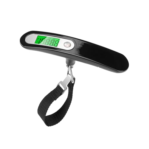 ALLVD 携帯式 おしゃれ 計量器 LCC用デジタル 軽量 風袋引き機能付 吊り下げ式ラゲッジチェッカー 旅行 アウトドア ホームに最適の秤 便利 軽量 風袋引き機能付 (ブラック)
