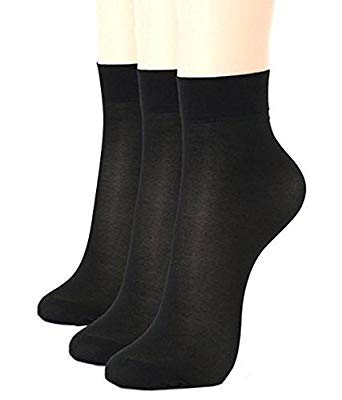 CH FASHION Women's Transparent Socks, Sheer Ankle Stockings Pack of 3 Pairs-image-9