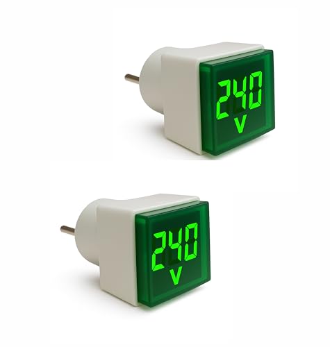 Image of YOKINS YP-AV Plug-In Digital Voltmeter | LED AC Voltage Tester | Compact & Portable | 50-500V AC | High Precision, Easy Plug-and-Play for continuous measurement of AC Voltage (Set Of 2Pcs)