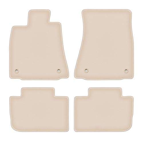 Tapis de voiture pour Lexus IS III berline en velours beige 4 pièces