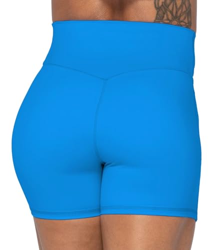 Image of Sunzel Crossover Biker Shorts for Women, No Front Seam V High Waist Yoga Workout Gym Shorts with Tummy Control | 4 Or 6-Inch Inseam, High Waisted, Tummy Control, Crossover Waist, Buttery Soft, No Front Seam, Squat Proof, Compression