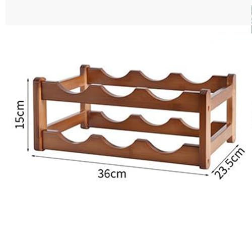 Soporte para vino de bambú para encimera 36x23.5x15 cm miniatura 2