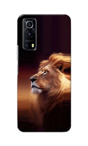 Image of Plastic Printfidaa Printed Hard Back Cover Case For Vivo Y53S | Vivo Iqoo Z3 Back Cover (Danger Lion) -112, Multicolor