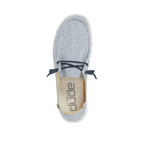 Image of HEYDUDE Women's Wendy Chambray | Women's Shoes | Women's Lace Up Loafers | Comfortable & Light-Weight