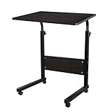 パソコンデスク サイドテーブル キャスター ミニデスク 昇降式サイドテーブル ミニテーブル ソファーサイド キャスター付き 多機能シンプル キャスター付きデスク 介護用ベッドテーブル 木製 ベッド パソコン 仕事 怠惰な人の机 高さ調節 可
