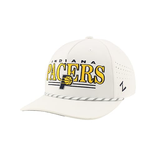 Indiana Pacers NBA Officially Licensed Rope Hat Snapback Performance Regalia White