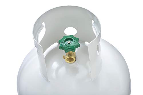 Flame-King-YSN-100-YSN100-100-Pound-Steel-Propane-Tank-Cylinder-with-10-POL-Valve-and-Collar-White