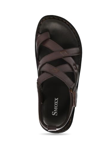 Image of Genuine Leather Slippers | Back Strap Sandals for Men | Lightweight | Comfortable | Cushioned Insole | Formal & Casual Wear