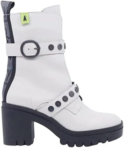 Fly London Women's Biker Boots Ankle, Offwhite, 7.5 | Image 2