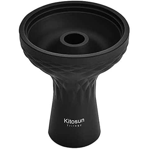 Kitosun Shisha Bowl Premium Shisha Head 70degree Silicone Larger Hookah Bowl Fits for Lotus Heat Management Device Durable Non-Broken Easy Cleaning 3" Bowl 4" Tall (Phunnel Style) Cover