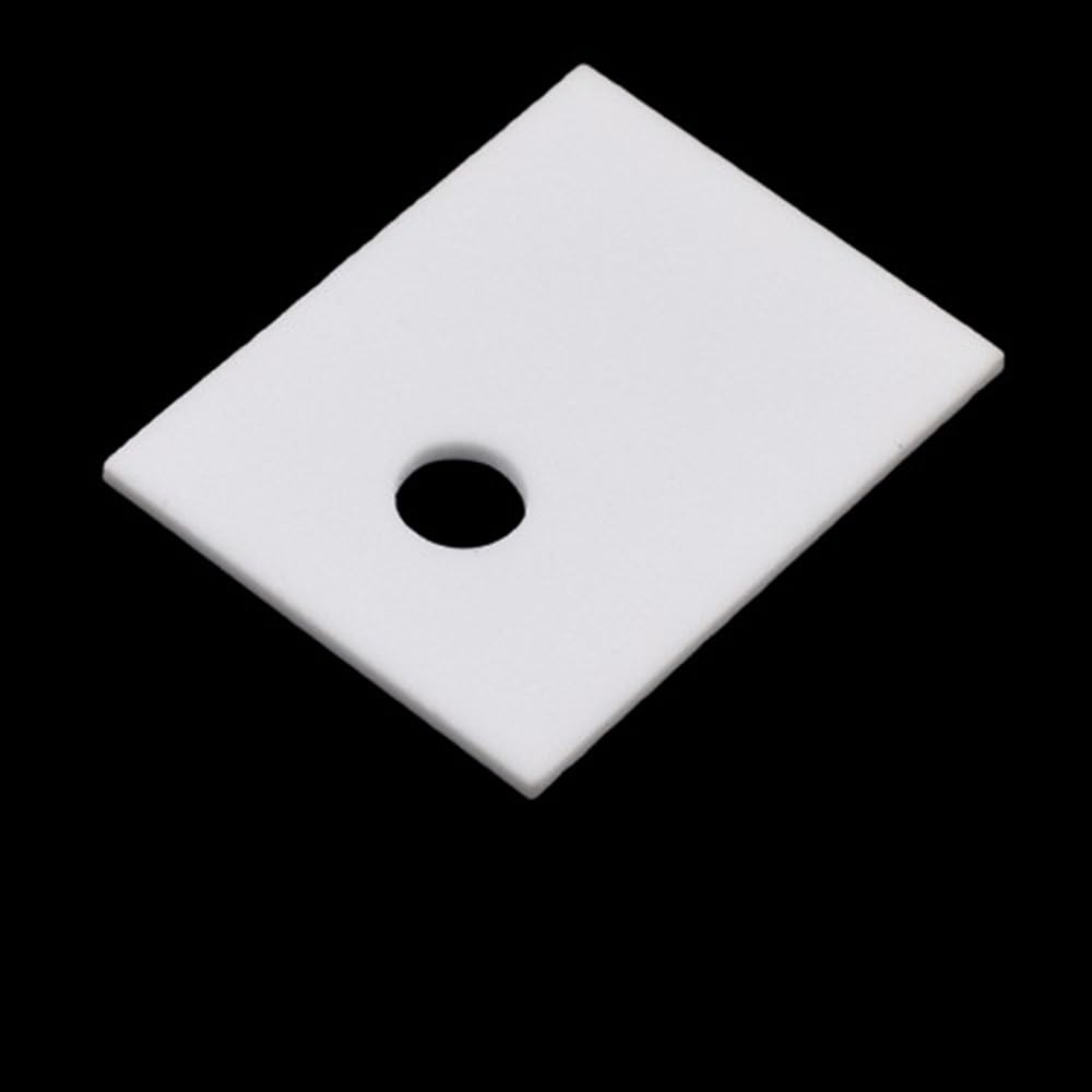 Radiator tranzystorowy dużej mocy z otworem — płyta ceramiczna z tlenku glinu (0,635/1 mm) do TO-220, TO-247 i innych(17x22x0.635mm)