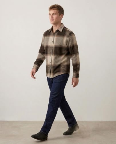 Image of DEELMO Men's Cotton Blend Printed Checkered Casual Shirt | Full Sleeve Button Down Regular Fit Collared Shirt | Soft & Breathable Everyday Wear for Office (Available in Plus Size)