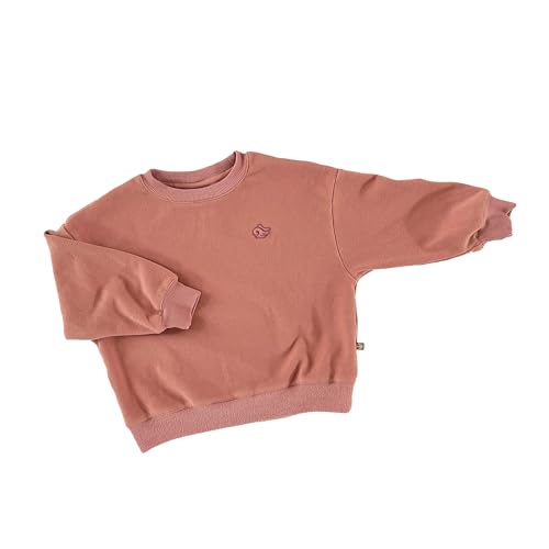 About Baby Shop- Girls and Boys Arven Sweatshirt with Angel Embroidered Logo (US, 2T, Rose)