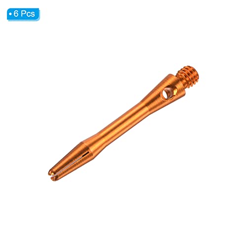 Image of PATIKIL 35mm Aluminum Dart Shafts, Medium 2BA Thread Dart Stems Dart Accessories Throwing Fitting for Steel Tip - 6 Pack (Orange)