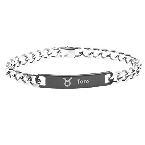 bracciale con segno zodiacale uomo acciaio (toro)
