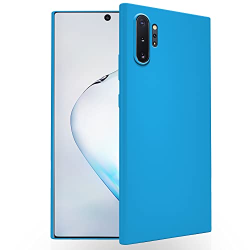 N NEWTOP Cover Compatibile per Samsung Galaxy Note 10 Plus, Custodia TPU SOFT Gel Silicone Ultra Slim Sottile Flessibile Case Posteriore Protettiva (Azzurro)