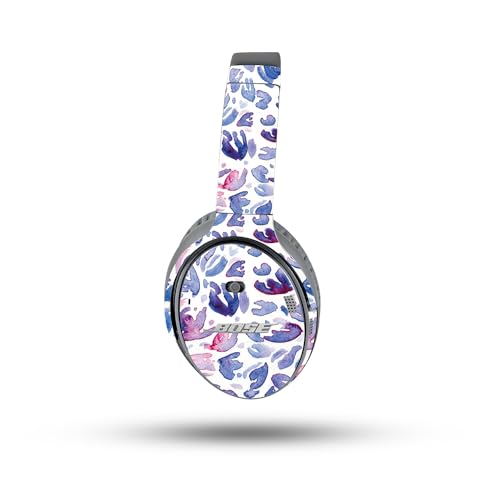 Image of MightySkins Skin Compatible with Bose QuietComfort 35 II Headphones - Blue Petals | Protective, Durable, and Unique Vinyl Decal wrap Cover | Easy to Apply, Remove, and Change Styles