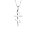 Sterling Silber Hochglanzpoliertes russisch orthodoxes Kreuz Anhänger Halskette (Verfügbare Kettenlänge 40cm - 45cm - 50cm - 55cm)