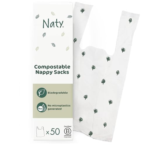 Naty compostable nappy bags | Easy tie handles | Fragrance-free...