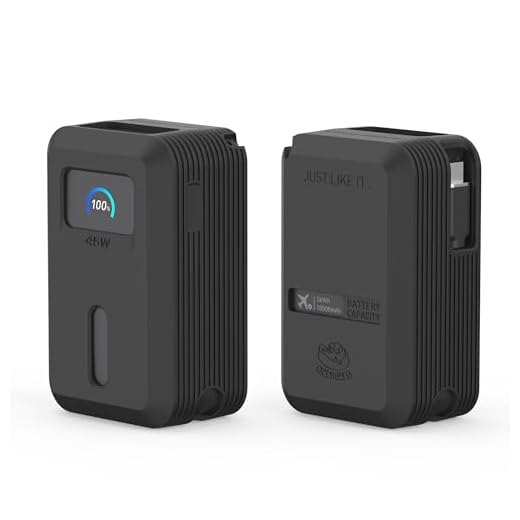 Silicone Case for Anker Nano Power Bank (10,000mAh 45W) A1638 Protective Cover with Precise Cutouts, Shockproof Scratch-Resistant Dust-Proof for Daily Use & Travel & Flight (Black)