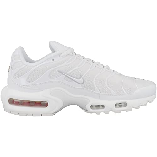 Nike Air Max Plus Womens Running Shoes, White/White-Pure Platinum, 6.5 M US3