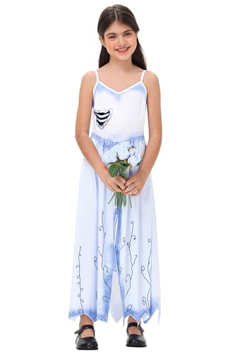 Vestido de Novia Zombi Azul para Niñas 3-14 Años miniatura 4