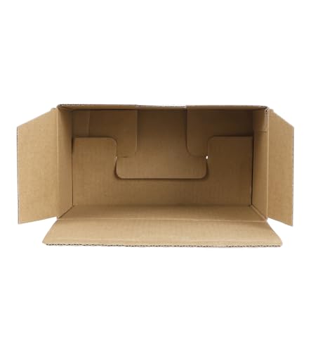 Ceozon Kleine Versandkartons, 17,8 x 9,4 x 11,7 cm, weiße Wellpappe, Verpackungskartons für Geschäftsverpackung, Versand, Geschenkbox, 10 Stück