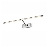 Aplique LED de pared para iluminar cuadros, espejos, murales, 8W tradicional y elegante,tono de luz cálida 3000K, Niquel mate, articulado y orientable. 48cm