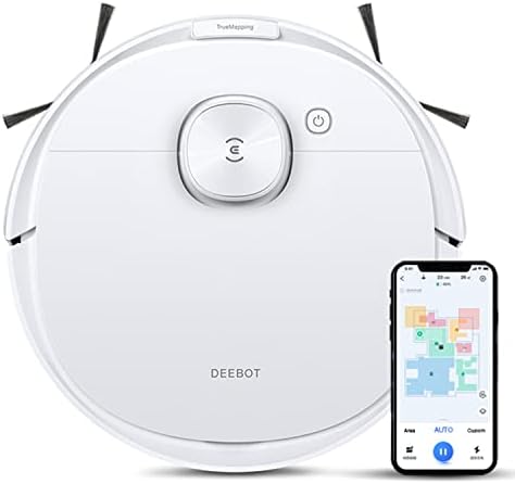 ECOVACS DEEBOT N8 2-in-1 Robotic Vacuum Cleaner, Most Powerful Suction, Covers 2000+ Sq. Ft in One Charge, Advanced dToF Technology with OZMO Mopping,White
