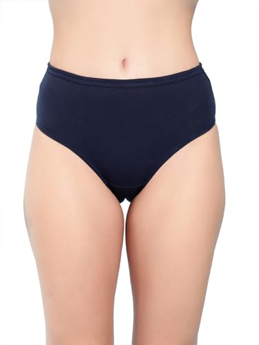Image of Shasmi Women's Super Combed Cotton Mid Low High Rise Coverage Hipster Full Briefs Breathable with Concealed Waistband Ladies Underwear Panties (Hipster 8901)