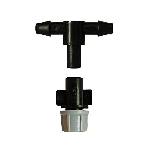 Hanbaodedgh Spray Bottle 10Pcs plastic atomizing nozzle with T-connector garden greenhouse micro-irrigation system watering sprayer head (Color : A)